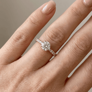 ROUND ZIRCONIA ROSE GOLD PAVÉ RING VIP