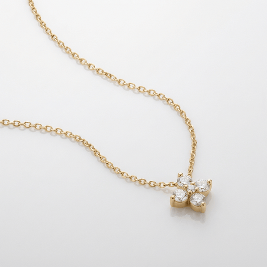 FLOWER ZIRCONIA PENDANT NECKLACE VIP