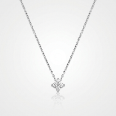 FLOWER ZIRCONIA PENDANT NECKLACE VIP