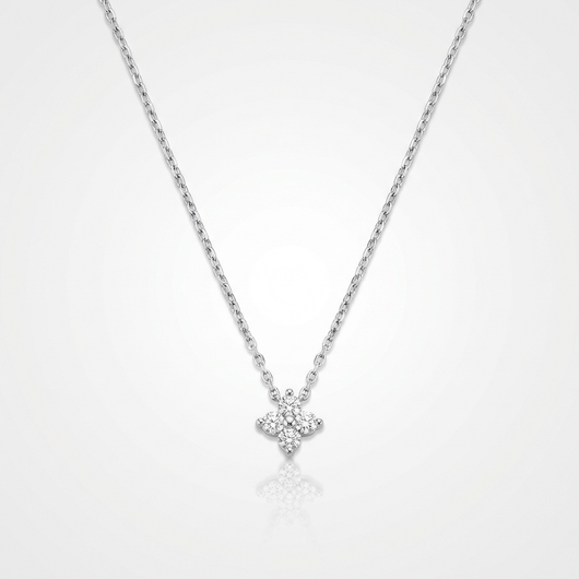 FLOWER ZIRCONIA PENDANT NECKLACE VIP