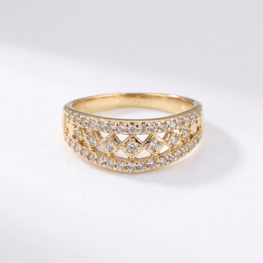 GOLD PAVE BAND RING