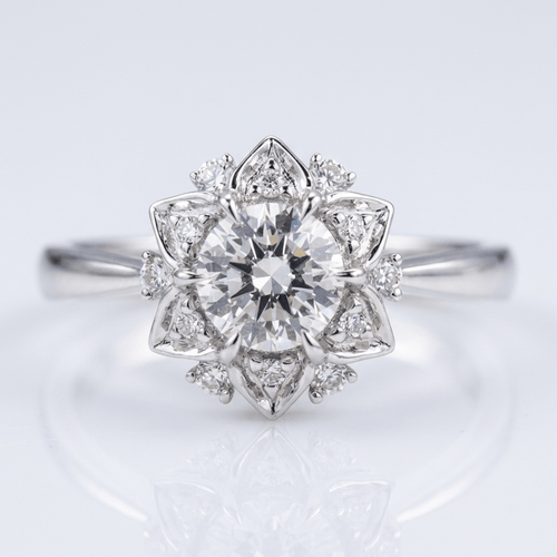 SILVER ZIRCONIA LOTUS LIGHT RING