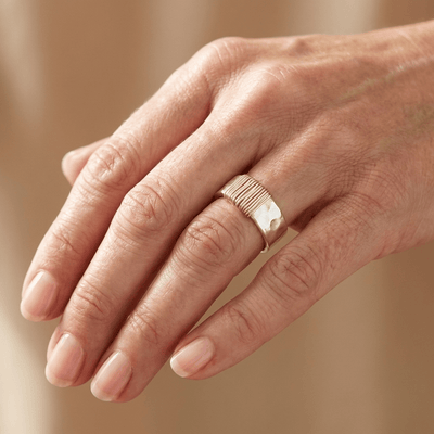 HANDMADE SILVER & COIL RING
