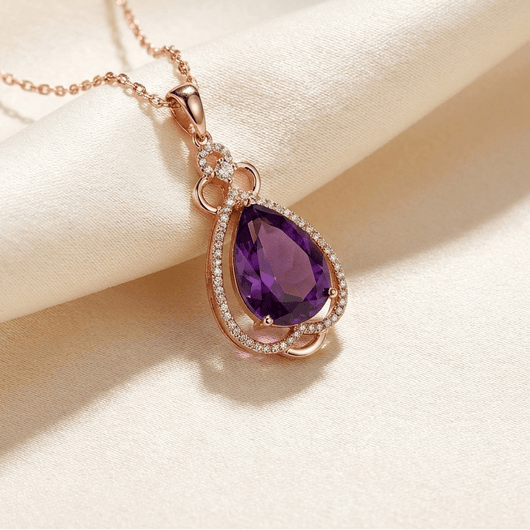 GOLD PURPLE FLORA NECKLACE