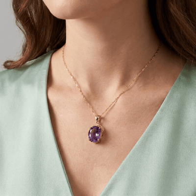 GOLD AMETHYST NECKLACE
