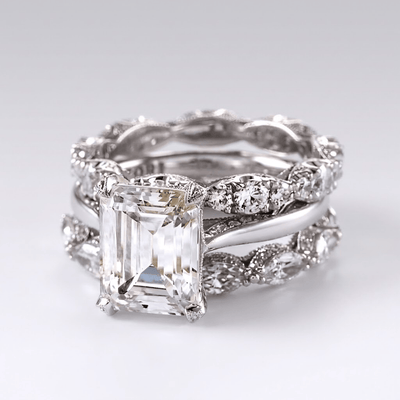 EMERALD CUT ZIRCONIA RING
