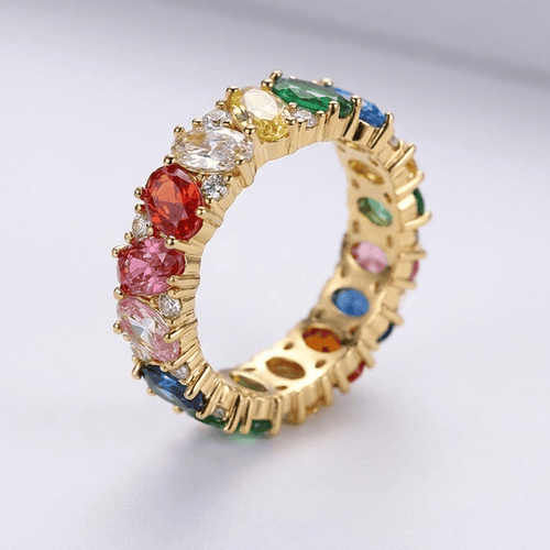 RAINBOW ZIRCONIA BAND RING