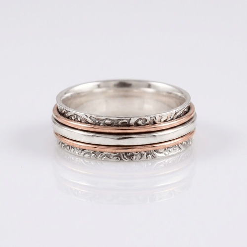 STACKED BAND ZIRCONIA RING