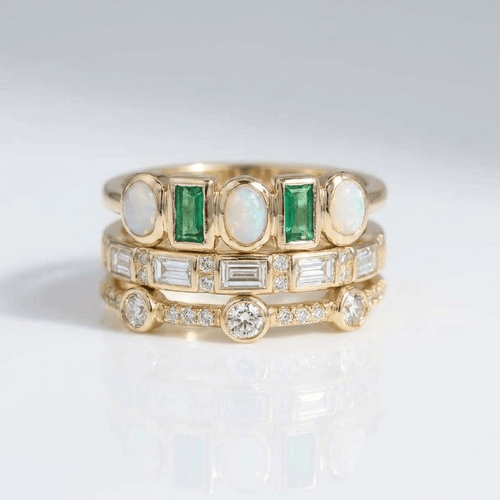 MULTI STONE ZIRCONIA STACK RING