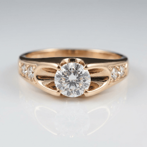 CLASSIC ROSE GOLD ZIRCONIA SOLITAIRE RING
