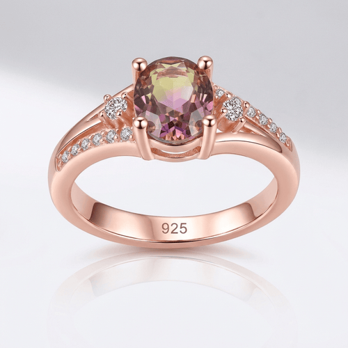 MYSTIC TOPAZ ROSE GOLD RING