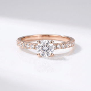 ROUND ZIRCONIA ROSE GOLD PAVÉ RING VIP
