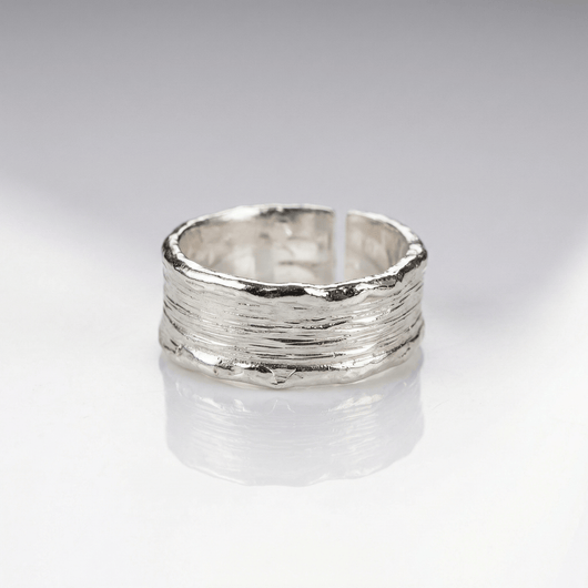 HANDMADE GOLD SILVER TWO TONE RING - (ADJUSTABLE)