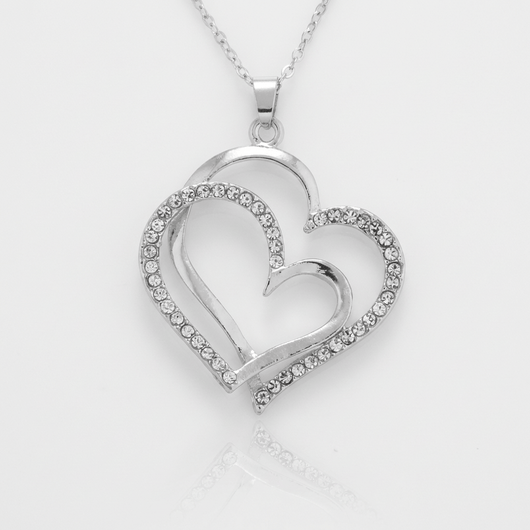 HEART ZIRCONIA PENDANT NECKLACE
